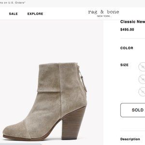 Rag & Bone Classic 'Newbury' Ankle Boots